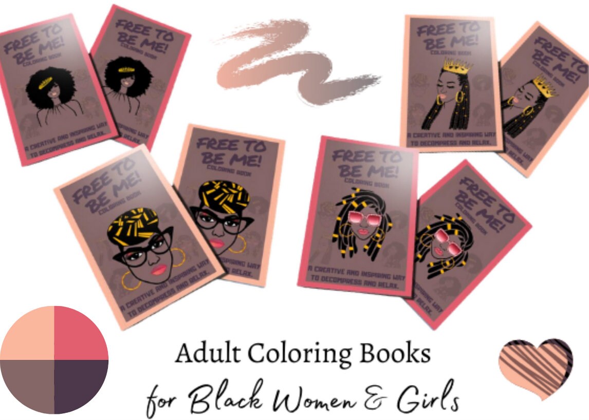 Adult Coloring Book for Black women and girls